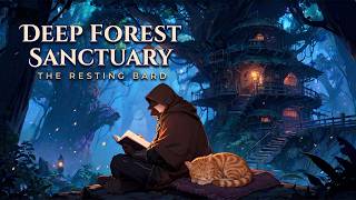 Deep Forest Sanctuary 🌲 Cozy Treehouse Ambience &amp; Fantasy Music for Reading