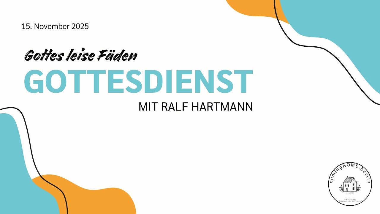 Gottesdienst am 15.11.2025 mit Ralf Hartmann | Gottes leise Fäden