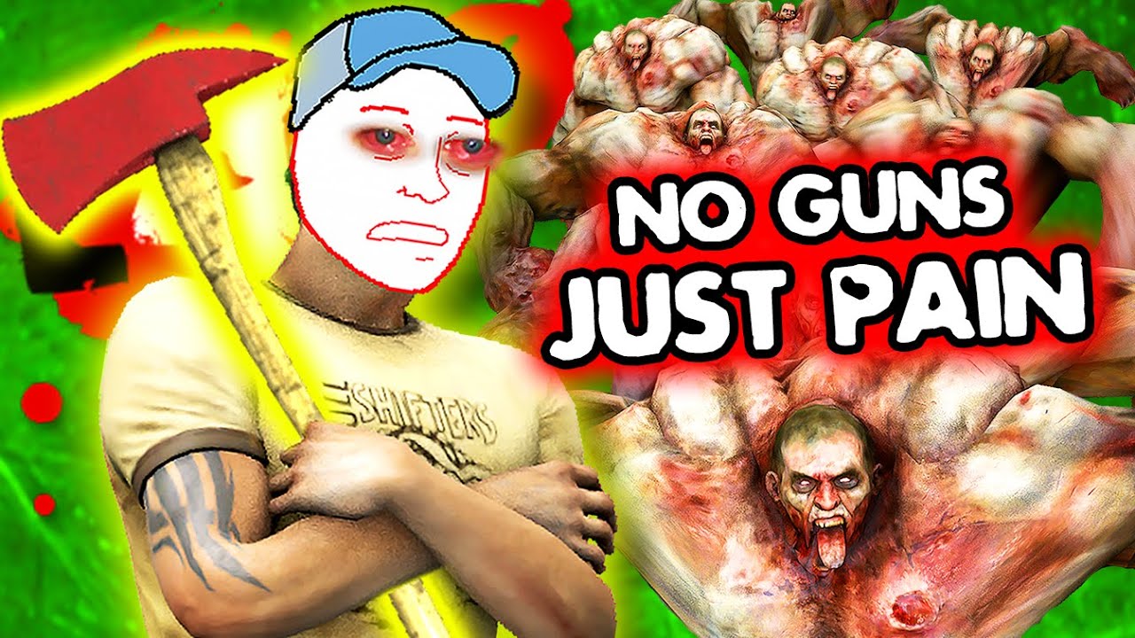I Tried Beating Left 4 Dead 2 Tank Run Challenge With MELEE ONLY.. again (and suffered)