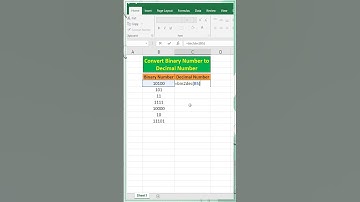 Day 12/100 | Convert Binary Number to Decimal Number | #shorts #youtubeshorts #excel