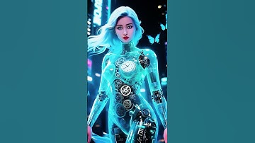 Future Girl 2099 🦋 | Cyberpunk AI Beauty | Sci-Fi Shorts