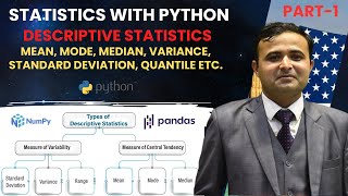 Python Descriptive Statistics: Mean, Mode, Median, Variance, SD, Quantile | Analyze Data with Python Information