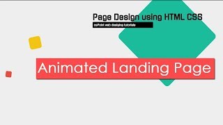 HTML CSS Page Design | Landing Page Design |csPoint web designing tutorials