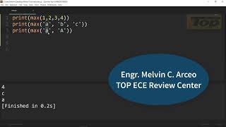 Python using max function Part 1