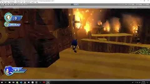 Sonic Encore Angel Island Act 2 WIP first pass in Unity