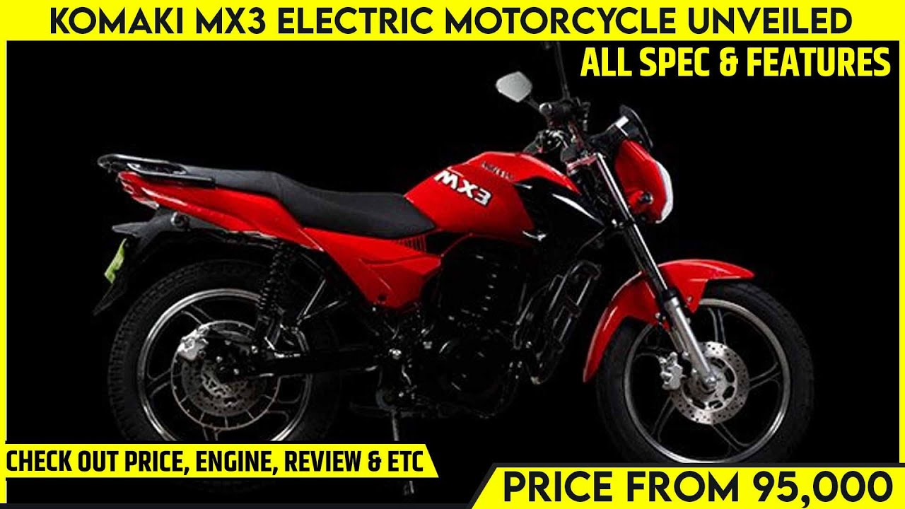 Komaki MX3 Electric Motorcycle Unveiled 