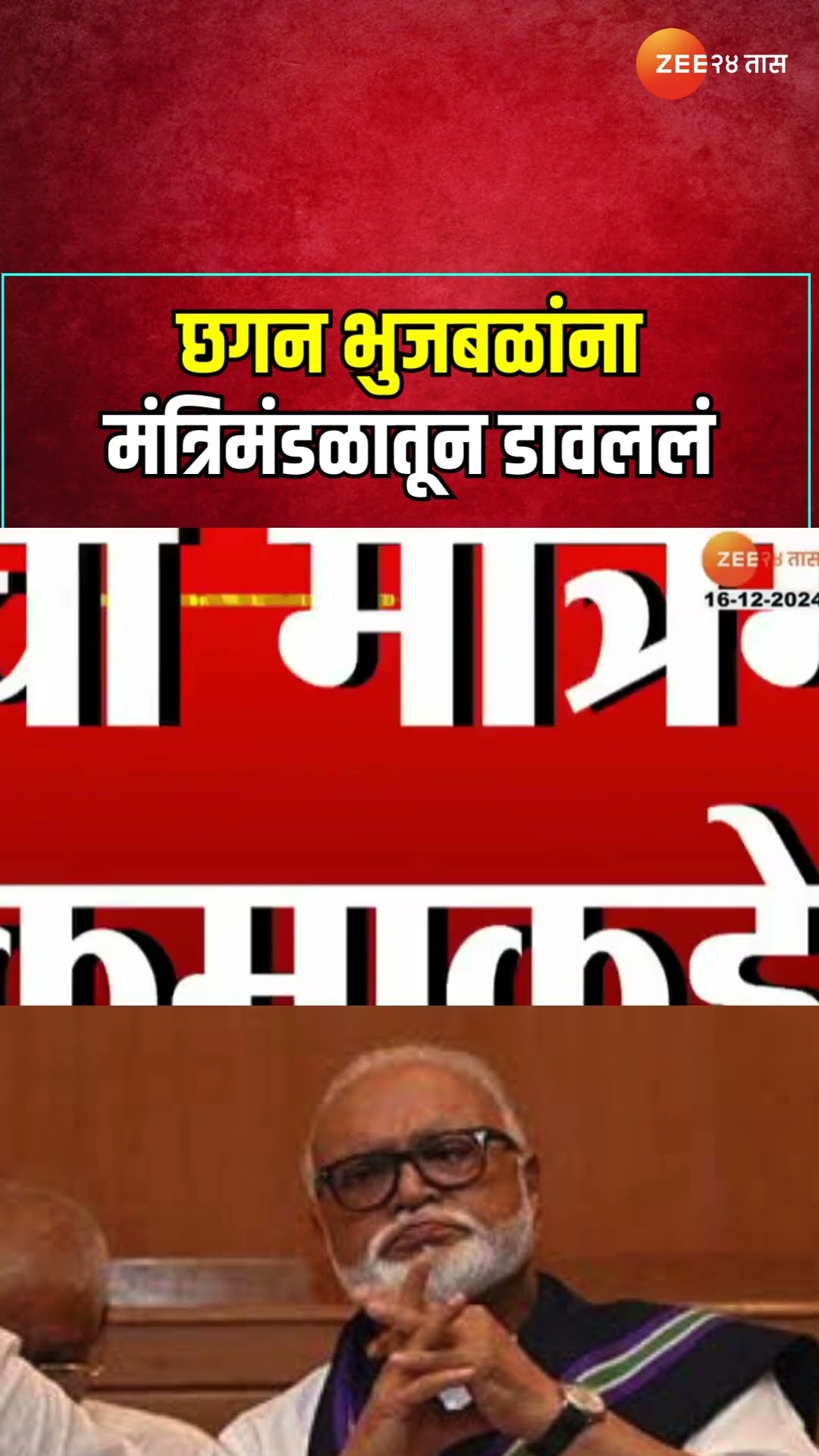 Chhagan Bhujbal | छगन भुजबळांना मंत्रिमंडळातून डावललं, भुजबळांची मंत्रिमंडळाच्या कार्यक्रमाकडे पाठ