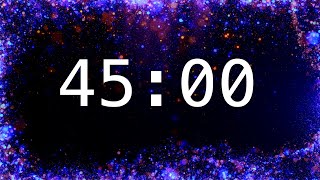 Famous 45 Minute Countdown Timer with Alarm | Frame that Changes Color | Relaxing Music Wealth