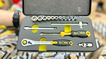Bộ tuýp ELORA 1430-MU, đầu vuông 1/4 inch, 16 chi tiết