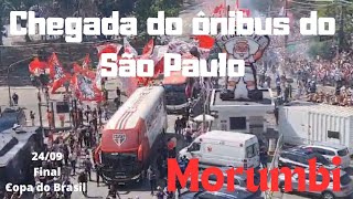 Chegada do ônibus do São Paulo no Morumbi/Copa do Brasil/Final/SãoPauloXFlamengo