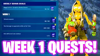 How To Complete Week 1 Quests in Fortnite - All Week 1 Challenges Fortnite Chapter 5 Season 3