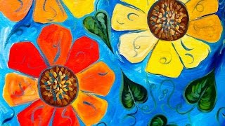 Beginners acrylic tutorial flowers Beginners acrylic tutorial flowers