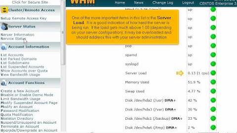 Checking your server status and information in WHM by VodaHost web hosting