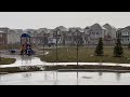 Surprise March Rain in Kitchener Ontario Canada