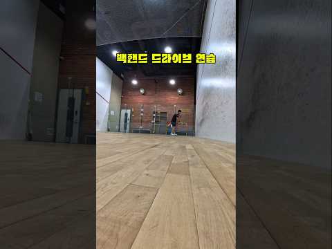 스쿼시 백핸드 드라이브 연습 (연습또연습)