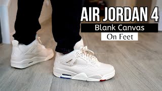 Air Jordan 4 (Women's) “Blank Canvas” on Feet in 4K #airjordan #airjordan4 #nike #snkrs