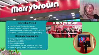 Internship Presentation at Marrybrown Jitra, Kedah