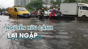 Chỉ mưa hơn 20 phút, đường Nguyễn Hữu Cảnh lại ngập