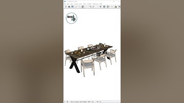Dining table in SketchUp.