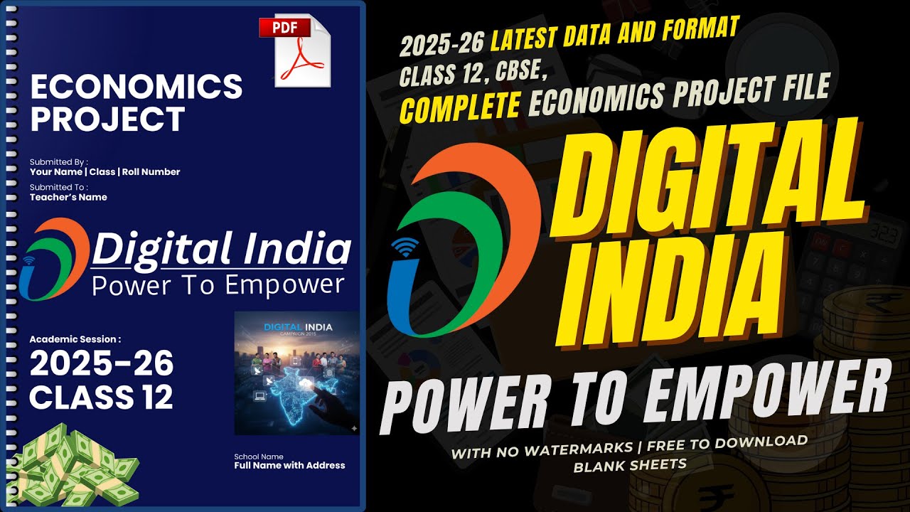 Digital India, Class 12 Economics Project, Complete Project File, CBSE ...