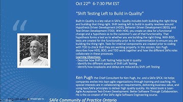 Shift Testing Left to Build in Quality