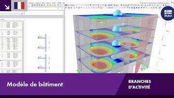 Modèle de bâtiment pour les bâtiments à plusieurs étages | RFEM 6 par Dlubal Software