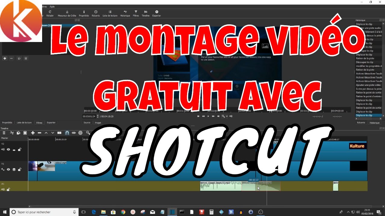 Les bases du montage vido avec le logiciel gratuit SHOTCUT  TUTORIEL  1  Windows Mac OS  Linux