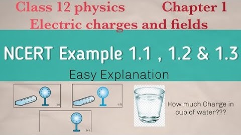 Example 1.1, 1.2 & 1.3 | NCERT Physics chapter 1 | Class 12th | Electric charges and fields