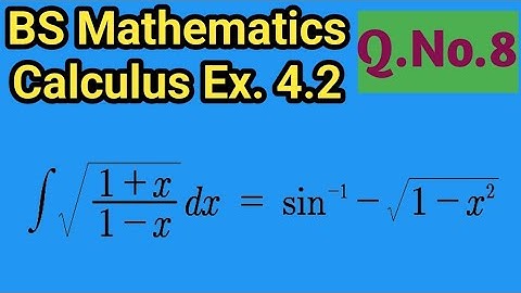 BS Math Calculus Exercise 4.2 Question No  8 S M Yusuf Techniques of Integration Urdu Hindi