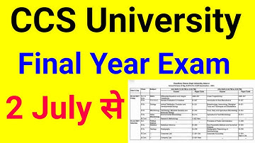 ccs university exam date sheet 2021 | ccsu exam date sheet 2021