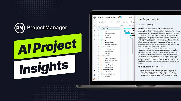 AI Project Insights, an AI Project Management Tool by ProjectManager