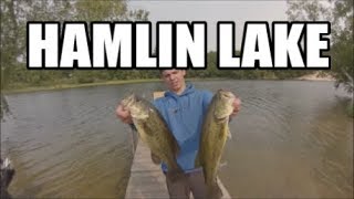 Bass Fishing Hamlin Lake - caught in a STORM