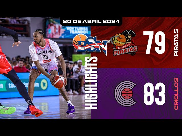 Piratas de Quebradillas vs. Criollos de Caguas - Mejores Jugadas - BSN 2024