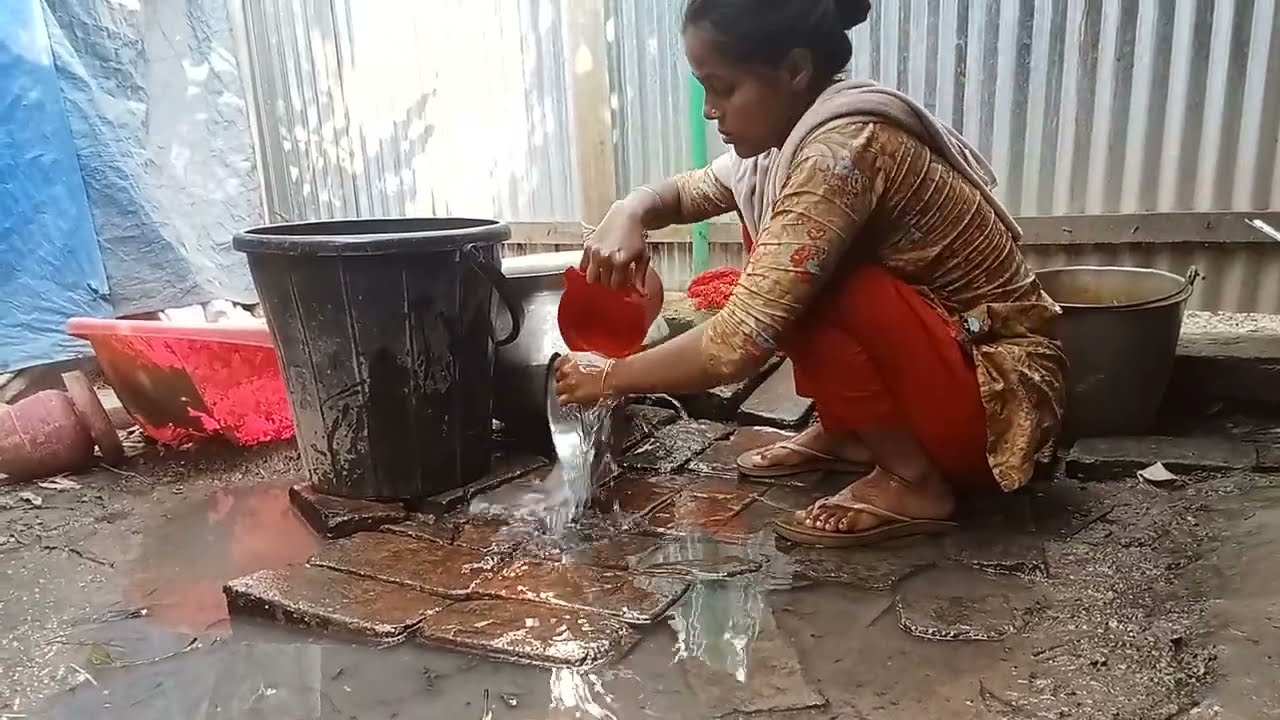 আমার সকালের থালা বাসন মাজা