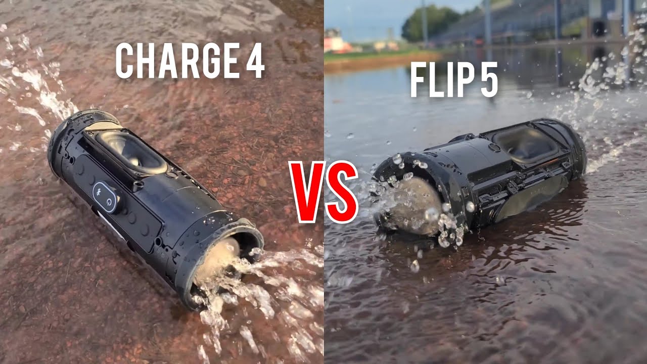 [4K] JBL Charge 4 Vs. Flip 5 Water Test (LFM 100) YouTube