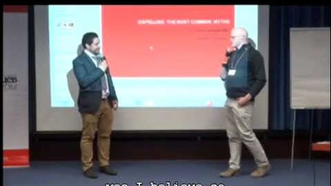 Luca and Richard speak in 9 languages on stage