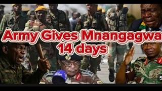 Live:Chisingaperi chinoshura, Zimbabwe Millitary chased out President ED Mnangagwa 14 days to pack