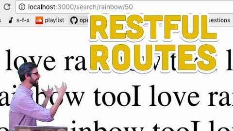 8.3: RESTful Routes - Programming with Text