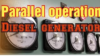 Parallel operation procedure of marine diesel generator