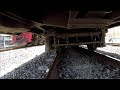 Go Pro camera mounted underneath train moving at 100kmh