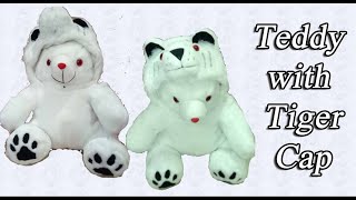 Soft toys making..... How to make Teddy Bear with Tiger Cap at home in easy way in hindi…… screenshot 5