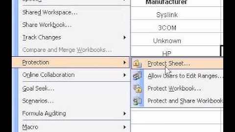 Microsoft Office Excel 2003 Prevent changes to a scenario
