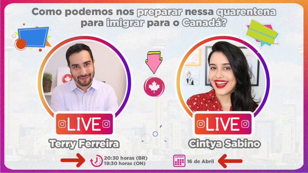 Amanhã LIVE no INSTAGRAM | Como podemos nos preparar nessa quarentena para imigrar para o Canadá?