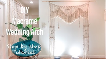DIY luxurious and elagant Macrame Wedding Backdrop | easy macrame projects | step by step tutorial