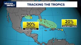 Tropical update: Development chances increase for two spots we're watching in the tropics