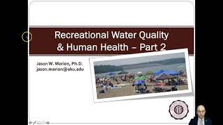 Video 2 - Intro to Recreational Water Quality