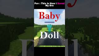Pov Thats How i Saved My Bro.....#minecraft #miniature #cutebabies