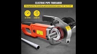 VEVOR Electric Pipe Threader, 2300W Pipe Threading Machine, Heavy-Duty Hand-Held Power Drive Kit