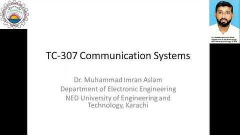 (Electronic) Communication Systems Lecture # 1