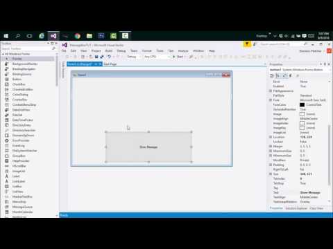 C# Coding Tutorial #1  How to make a MessageBox